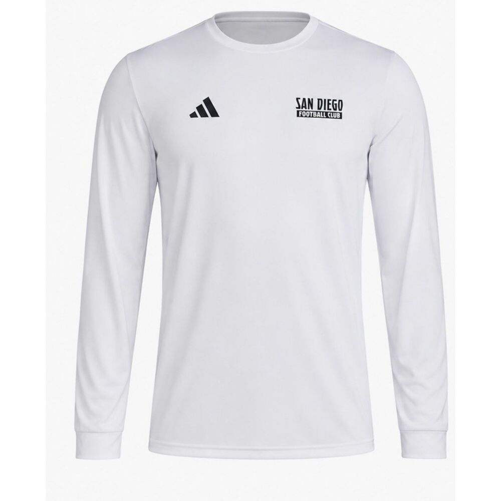 NWT Adidas Mens San Diego FC Local Warp Pre-Game Long Sleeve T-Shirt
